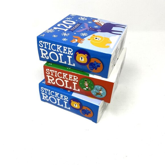 Horizon Group Holiday Christmas 3 Sticker Rolls 120 Stickers Each - Picture 2 of 5